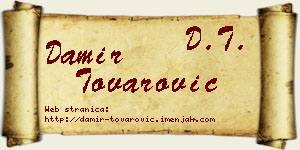 Damir Tovarović vizit kartica